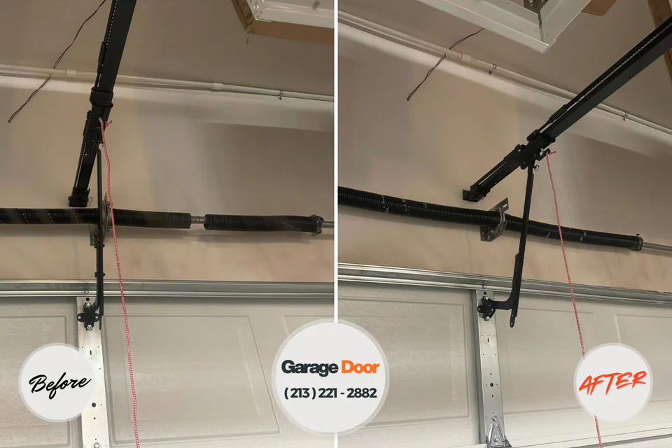 Before and after: garage door repair Granite Falls, WA